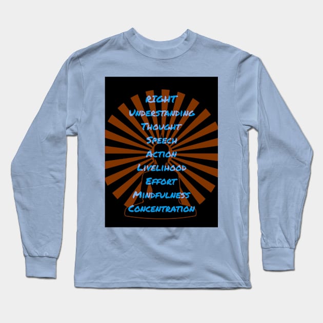 Eight Fold Path Long Sleeve T-Shirt by TheMonkeyKingArts